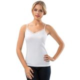 Do&De Flora 2809 V Yaka Dantelli Atlet Beyaz Xxl