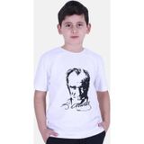 Dode Flora Çocuk Atatürk Portre Baskılı İmzalı Tişört