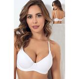 Do&De Flora Dode Flora 4025 Kulaklı Bütün Mide Desteksiz Sütyen Godewo Beyaz 90B