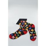 Dode Flora Hareketli Erkek Çorap Siyah (Kedi-Köpek Desenli) - (40/44) - Standart - Karışık