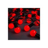Dodes 5m 28 LED Mini Top Işık Kırmızı - Fişli, Siyah Kablo