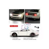 Dodge Challenger Srt Hellcat 1:24 Diecast Metal Araba Koleksiyon Sesli Işıklı Beyaz