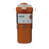 Dodge DB-23684 Çift Kullanım Pipetli/Rahat İçim Turuncu 660Ml Çelik Termos