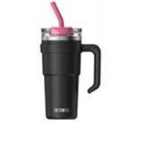 Dodge Db-23689 Çift Kullanım Pipetli/Rahat İçim Siyah 750Ml Çelik Termos
