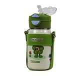 Dodge DB-24502 Çift Kullanım Pipetli/rahat Içim 520ML Çelik Matara - Yeşil