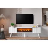 Dodo İç Mimarlık Venıce Şömineli Tv Ünitesi %100 Mdf - Beyaz - 150 CM