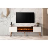 Dodo İç Mimarlık Venıce Şömineli Tv Ünitesi %100 Mdf - Ceviz - Krem - 150 CM