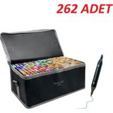 Dodocool Touch Marker Art Çift Uçlu 262 Adet Kalem Seti Çantalı Premium Keçeli Boyama Kalemi