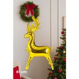 Dodomar 50×81 cm Altın Geyik Boynuzu Folyo Balon – Yılbaşı Parti ve Dekor Balonu