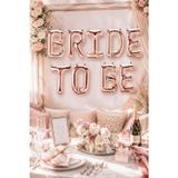 Dodomar Bride To Be Rose Gold 16 İnç Harf Folyo Balon Seti 40 CM Parti Dekoru