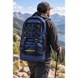 Dodomar Dağcı Çantası Kolonlu Mavi Outdoor Trekking Sırt Çantası 57X37X19 cm