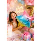 Dodomar Folyo Balon Yıldız Rainbow 18 İnç 45 cm Renkli Doğum Günü Parti Kutlama Süsleme Dekor Balonu