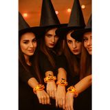 Dodomar Halloween Cadılar Bayramı Bal Kabağı bileklik ışıklı 3 modlu esnek Her Kola Uyum Sağlar