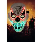 Dodomar Halloween Cadılar Bayramı Korku Maske Joker Neon Model Lüks Pilli Arkası Tüllü