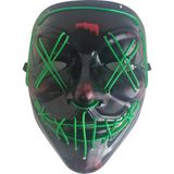 Dodomar Halloween Cadılar Bayramı Maske Işıklı Pilli Yeşil Telli Korku Maskesi