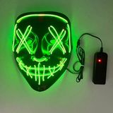 Dodomar Halloween Cadılar Bayramı Maske Vendetta Neon Açık Yeşil Işıklı Parti Maskesi