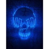 Dodomar Halloween Maske Kuru kafa Işıklı Laciver Teller