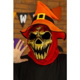 Dodomar Halloween Maske Plastik İskelet altın arkası tüllü