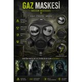 DODOMAR Halloween Plastik Gaz Maskesi Korku Kostüm Cadılar Bayramı Parti Cosplay Yüz Maske Aksesuarı