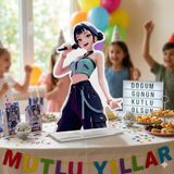 DODOMAR K-POP Zoey Ayaklı Pano Demon Hunter Huntrix Temalı Masaüstü Fotoğraf Not Panosu 47x35 cm
