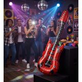Dodomar Kırmızı Gitar Şekilli Folyo Balon 82x29 cm Parti Dekor Müzik Temalı Balon