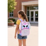 Dodomar Kız Çocuk Ilkokul Sırt Çantası Unicorn Pembe Mavi Kanatlı Boynuzlu Pullu Model 40 x 30 x 15 cm
