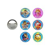 Dodomar Lisanslı Yaka çanta rozeti PAW PATROL 6LI - Çok Renkli
