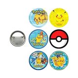 Dodomar Lisanslı Yaka çanta rozeti POKEMON 6LI - 1 Adet