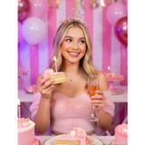 Dodomar My Birthday Metal Taşlı Taç Rose Gold Renk Doğum Günü Parti Saç Aksesuarı