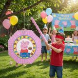 Dodomar Peppa Pig Pinyata 42 cm Sopalı Doğum Günü Parti Oyunu Şeker Doldurulabilir