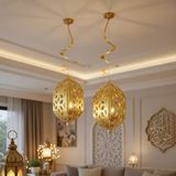 Dodomar Ramazan Kandil Gold Parlak 2'li 4D Asmalı Dekorasyon Süsü 25 Cm