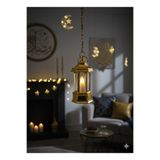 DODOMAR Ramazan Ledli Dekoratif Fener Altın Renk 10 cm Masa ve Raf Süsü