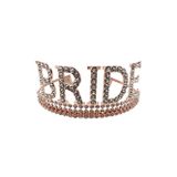 Dodomar Taç Bride Metal Taşlı lüks gelin taçı rose gold üs