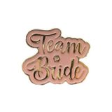 Dodomar Team bride yaka rozeti pembe üstü gold yazı