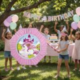 Dodomar Unicorn At Pinyata Pembe 42 cm Sopalı Doğum Günü Parti Oyunu Seti