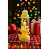 Dodomar Yılbaşı Ledli Fener (14 cm) - Krem Renkli Gaz Lambası Desenli Dekoratif Işıklı Masa ve Ağaç Süsü