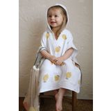 DoDo'S Baby %100 Doğal Organik Müslin Limon Esintisi Bebek Çocuk Panço Ultra Yumuşak Plaj Bornoz Banyo