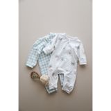 DoDo'S Baby %100 ORGANİK PAMUK 2 Lİ AYICIK VE MİNT EKOSE DESENLİ BEBEK UYKU TULUMU