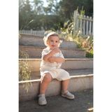 DoDo'S Baby Terra Serisi %100 Keten Kız-Erkek Bebek &Çocuk Gömlek Şort Takım