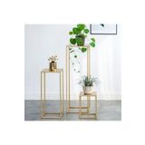 Doffo Pera Gold Metal Üçlü Set Çiçeklik Ve Saksılık