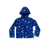DOFİ Dofi Erkek Çocuk Mavi Dinozor Desenli Softshell Mont – Su Geçirmez, Rüzgar Korumalı