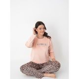 Dofi Kadın 1741 Leopar Desenli Süper Soft Pijama Takımı