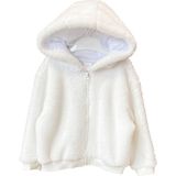 Dofi Unisex Bebek 1662 Fermuarlı Welsoft Kapüşonlu Sweatshirt – Lacivert & Beyaz - 9 - 12 Ay