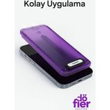 Döfier Apple iPhone 14 Plus Uyumlu Kırılmaz Cam Ekran Koruyucu + Kolay Uygulama Aparatı Tam Uyumlu - Şeffaf