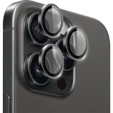 Döfier Apple iPhone 16 Pro ve 16 Pro Max Uyumlu %100 Safir Çizilmez Kamera Lens Koruyucu - Siyah Titanyum