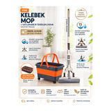 DOFİX sıkma mekanizmalı kelebek mop ve tekerlekli katlanır kova seti