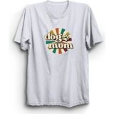 Dog Mom, Köpek Annesi, Paw Tişört - Beyaz