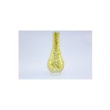 DOĞA HEDİYELİK HOME Gaz Lambası Camı 14 Numara Altın Yaldız Vitray Desenli 22cm Yükseklik 4.8 Cm Ağız Çapı