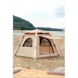 Doğa Kamp 6 Kişilik Tenteli 4 Mevsim Su Geçirmez Şişme Kamp Çadırı 220X220x190 Cm