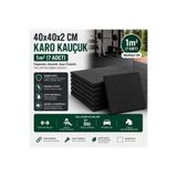 Doğa Kauçuk 40x40x2 Cm Karo Kauçuk 1m² Zemin Kaplama (METREKARE) 7 Adet